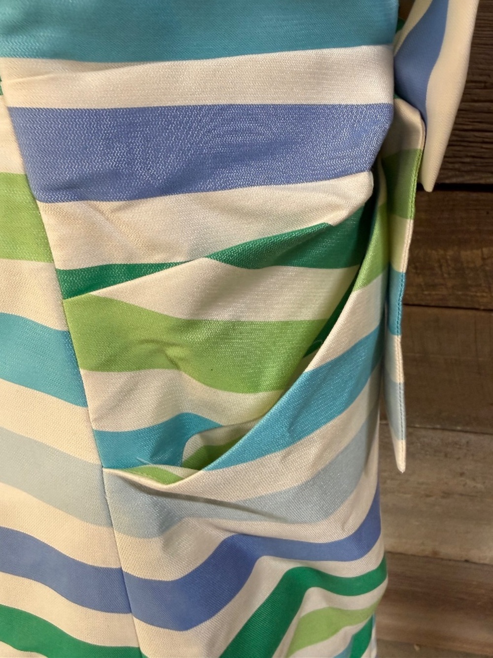 Kate Spade New York Pastel Striped Sleeveless Dress, 100% Silk, 10, - Picture 5 of 8